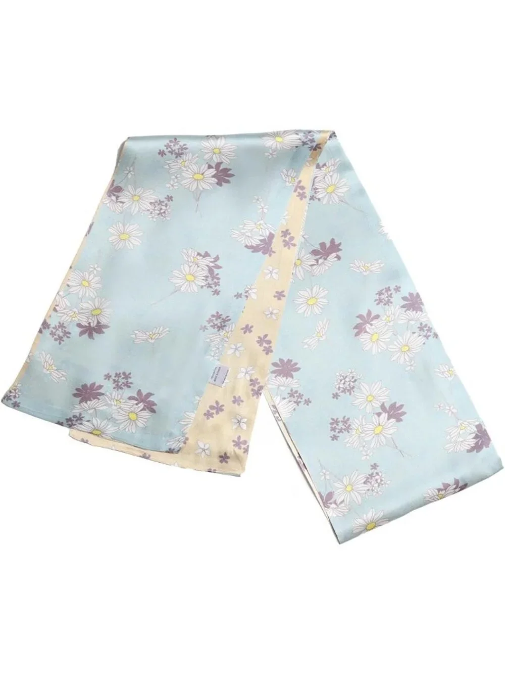 100% Pure Mulberry Silk Scarf - Double-Sided Rectangle Tie for Neck & Waist